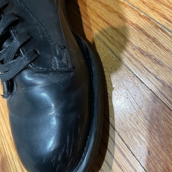 LOFT lace up black leather boots - Picture 3 of 5